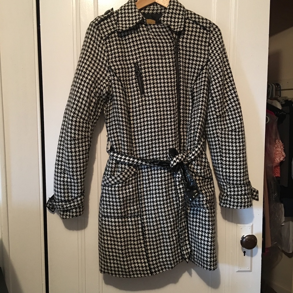 Black and white coat